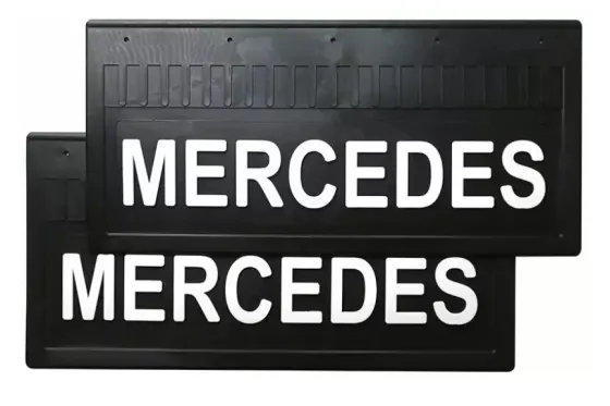 Брызговики 520х250 (MERCEDES) белая надпись LUX РБ
