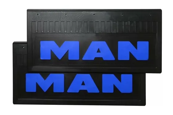 Брызговики 520х250 (MAN) синяя надпись LUX РБ