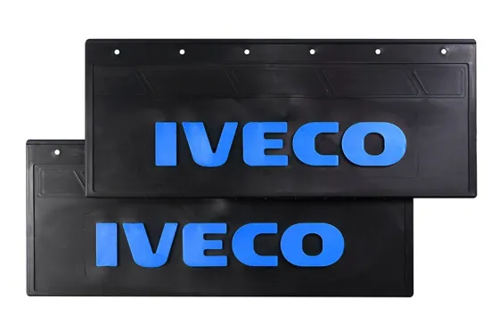 Брызговики 520х250 (IVECO) синяя надпись LUX РБ