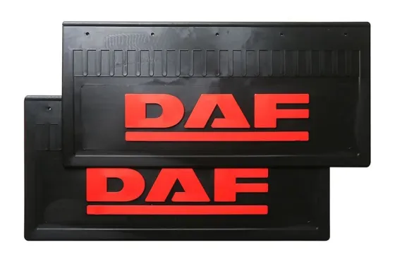 Брызговики 520х250 (DAF) красная надпись LUX РБ