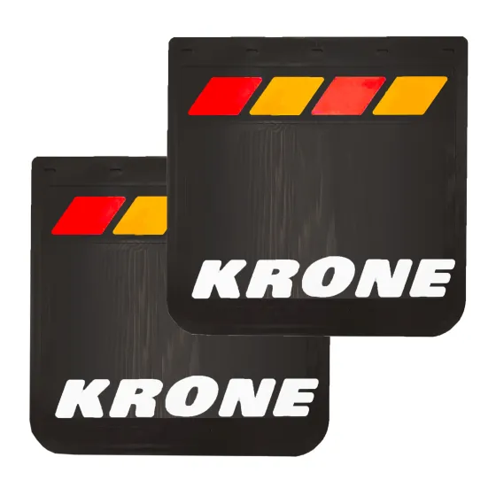 Брызговики 400х400мм KRONE LUX PRO (Красный/Желтый)