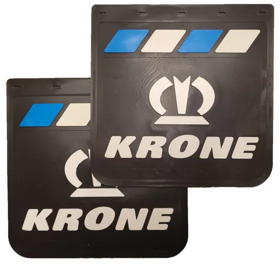 Брызговики 400х400мм KRONE + ЗНАК LUX PRO (Синий/Белый)
