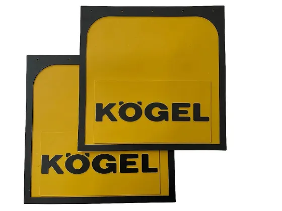 Брызговики 400х400мм (KOGEL) желтые, объемный текст LUX