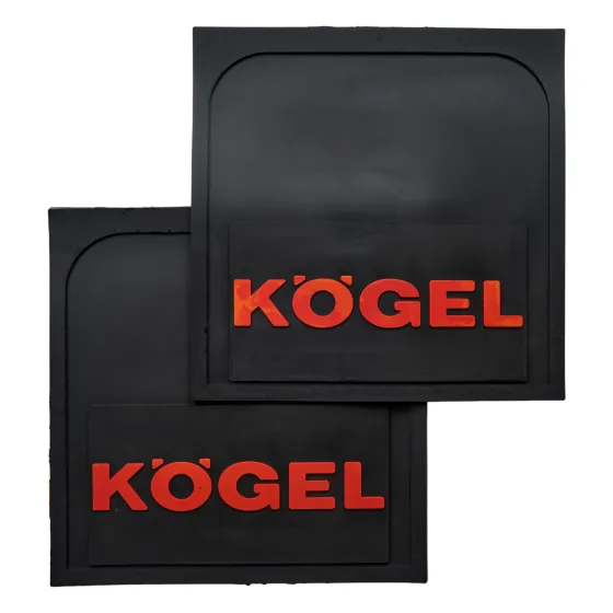 Брызговики 400х400мм (KOGEL) объемный красный текст LUX