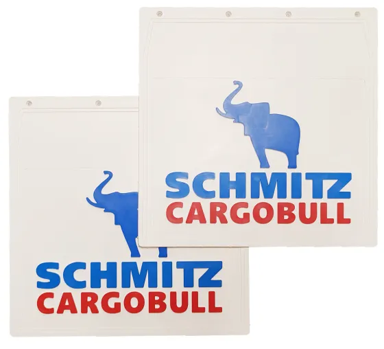Брызговики 400х400мм "SCHMITZ CARGOBULL" Белая Резина LUX РБ