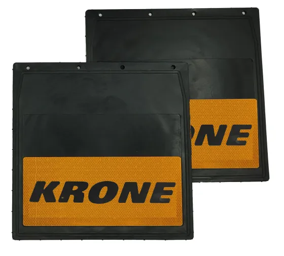 Брызговики 400х400мм "KRONE" с светоотражающей ЖЕЛТОЙ основой