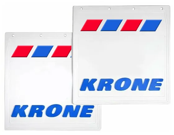 Брызговики 400х400мм "KRONE" (Синий) Белая Резина LUX PRO