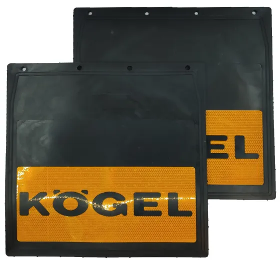 Брызговики 400х400мм "KOGEL" с светоотражающей ЖЕЛТОЙ основой