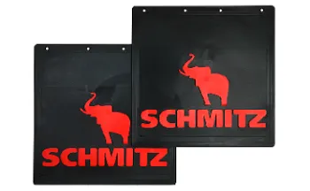 Брызговики 400х400 (SCHMITZ+ СЛОН) красная надпись LUX РБ