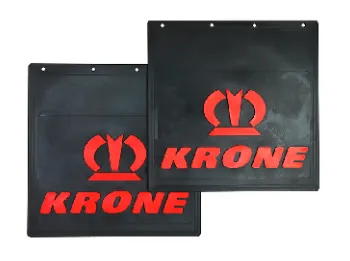 Брызговики 400х400 (KRONE + знак) красная надпись LUX РБ