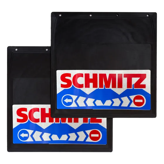 Брызговики 400х400мм "SCHMITZ" (Стрелка-Кирпич) с светоотражающей белой основой