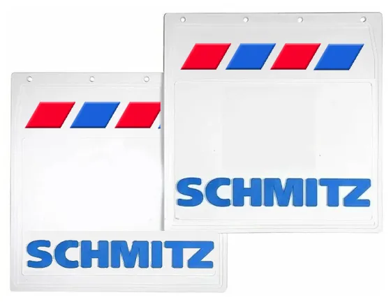 Брызговики 400х400мм "SCHMITZ" (синий) Белая Резина LUX PRO