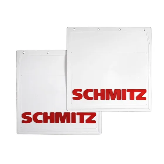 Брызговики 400х400мм "SCHMITZ" (красный) Белая Резина LUX РБ